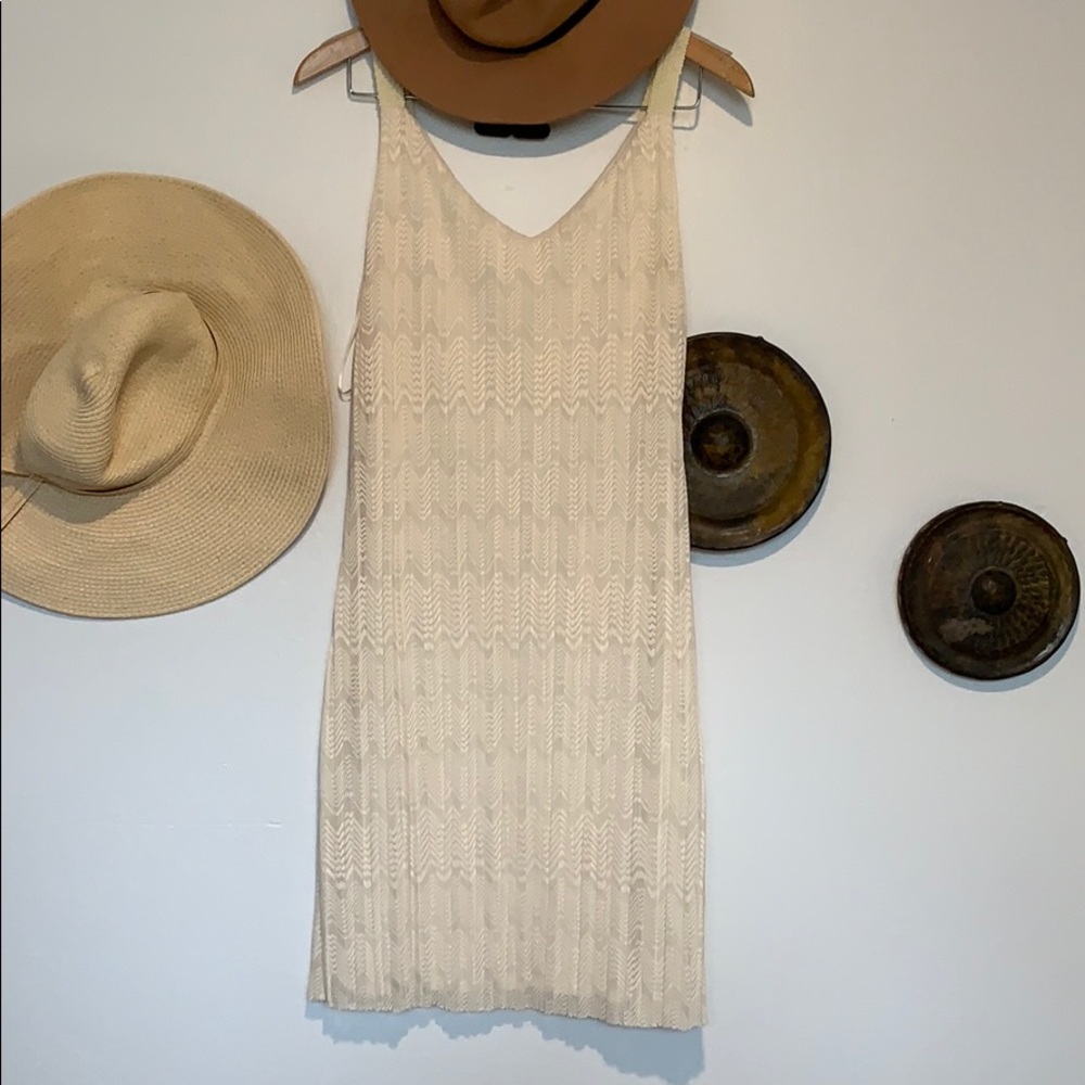 Chevron cream dress